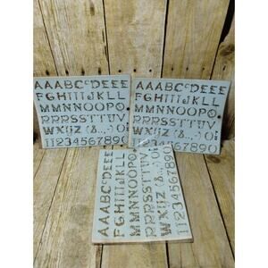 Vtg Decorcal Hand Painted Decals ABCs Flower Letters & Numbers Sheets A-30